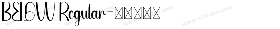BELOW Regular字体转换